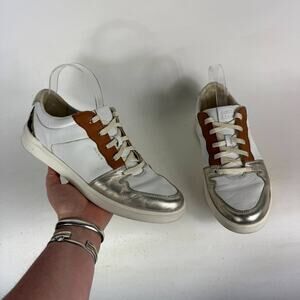 Cole Haan Grand Sneakers Womens 10 White Leather Lace-Up Low Top Running Shoes